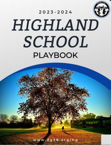 The 2023-2024 Highland School Playbook (cover)